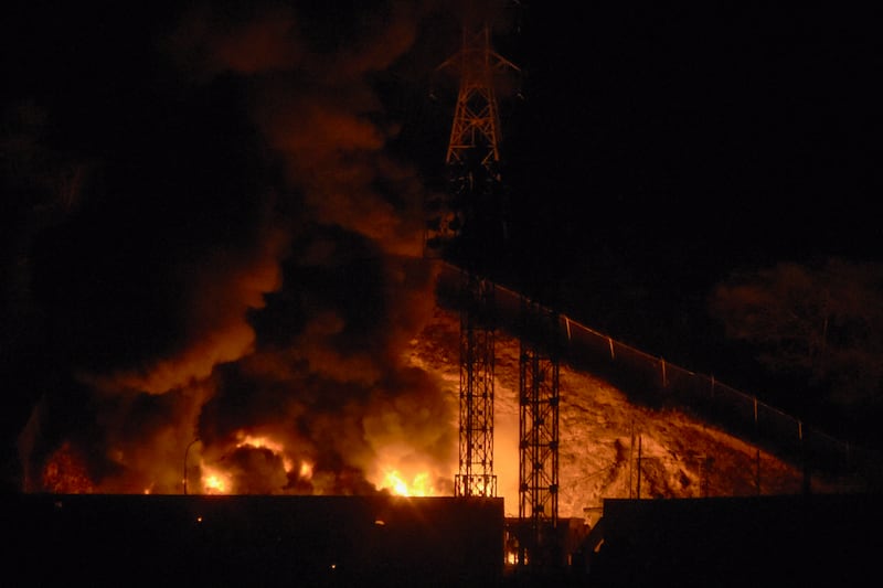 Picture of fire at Fuerte Tiuna, Venezuela's largest military complex, after a series of explosions in Caracas on January 3, 2026. Loud explosions, accompanied by sounds resembling aircraft flyovers, were heard in Caracas around 2:00 am on January 3 before President Donald Trump posted about ground strikes against Venezuela on Truth Social.