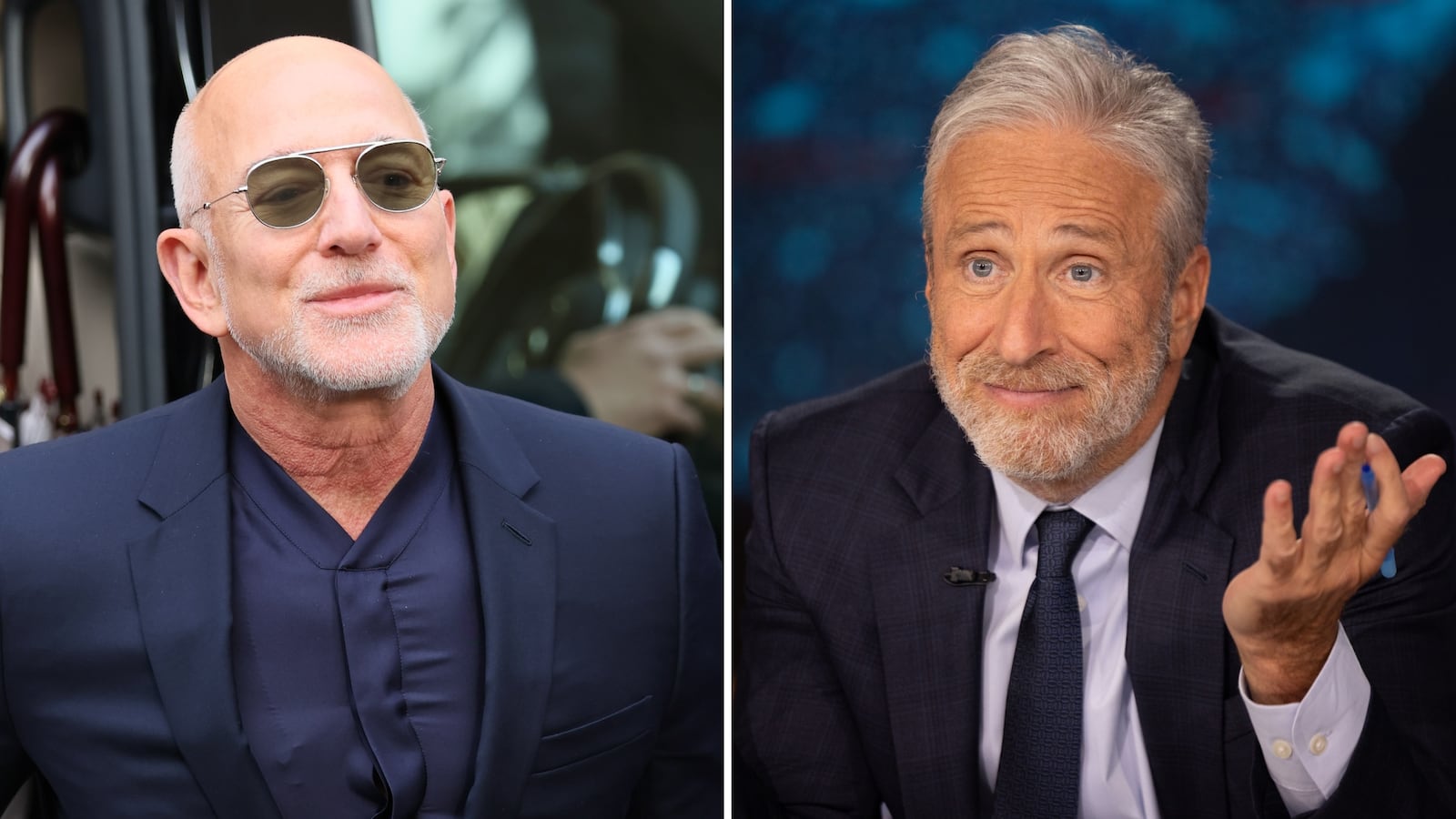 Jeff Bezos and Jon Stewart