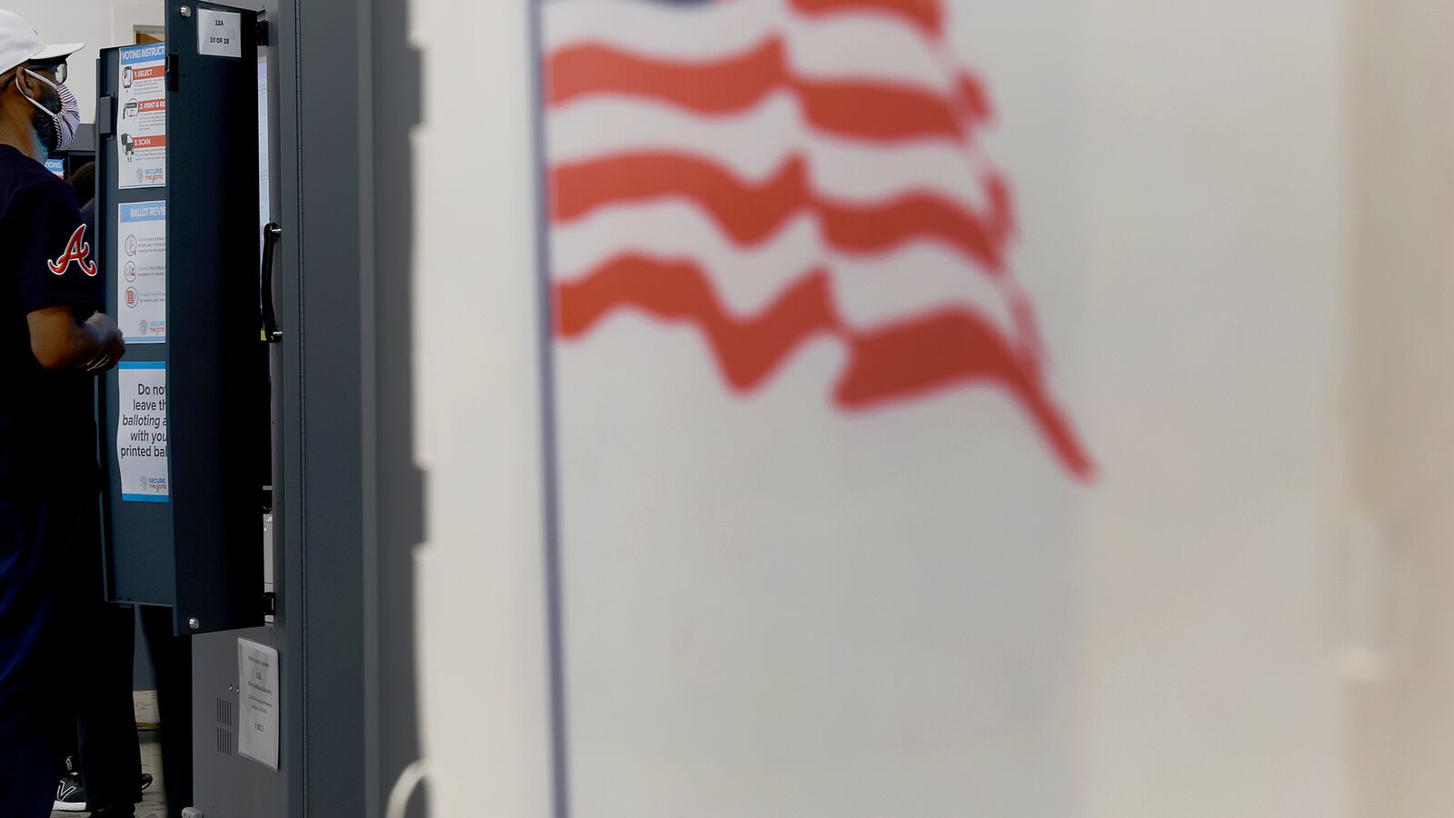 The Georgia primary at the Metropolitan Library on May 24, 2022 in Atlanta, Georgia. Election Day allows people to vote on Republican and Democratic nominees for offices.