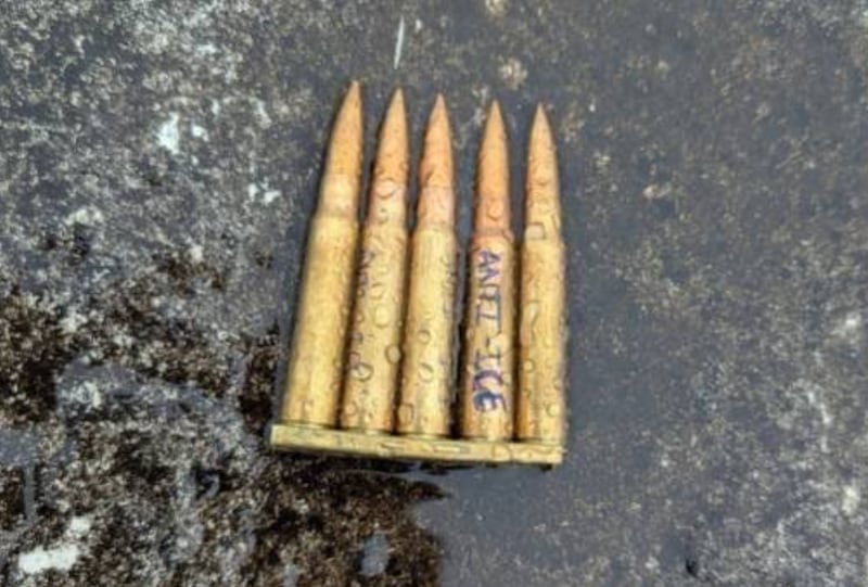 Bullets with ANTI-ICE written on the side.