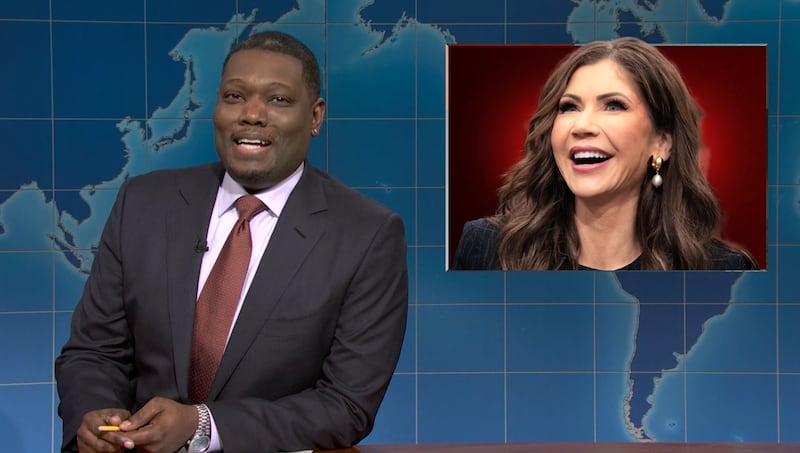 Saturday Night Live, Michael Che joking about Kristi Noem