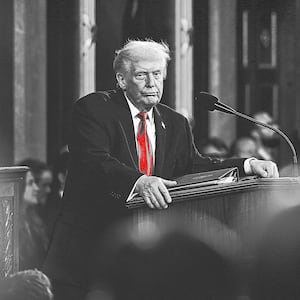 Donald Trump during the State of the Union address