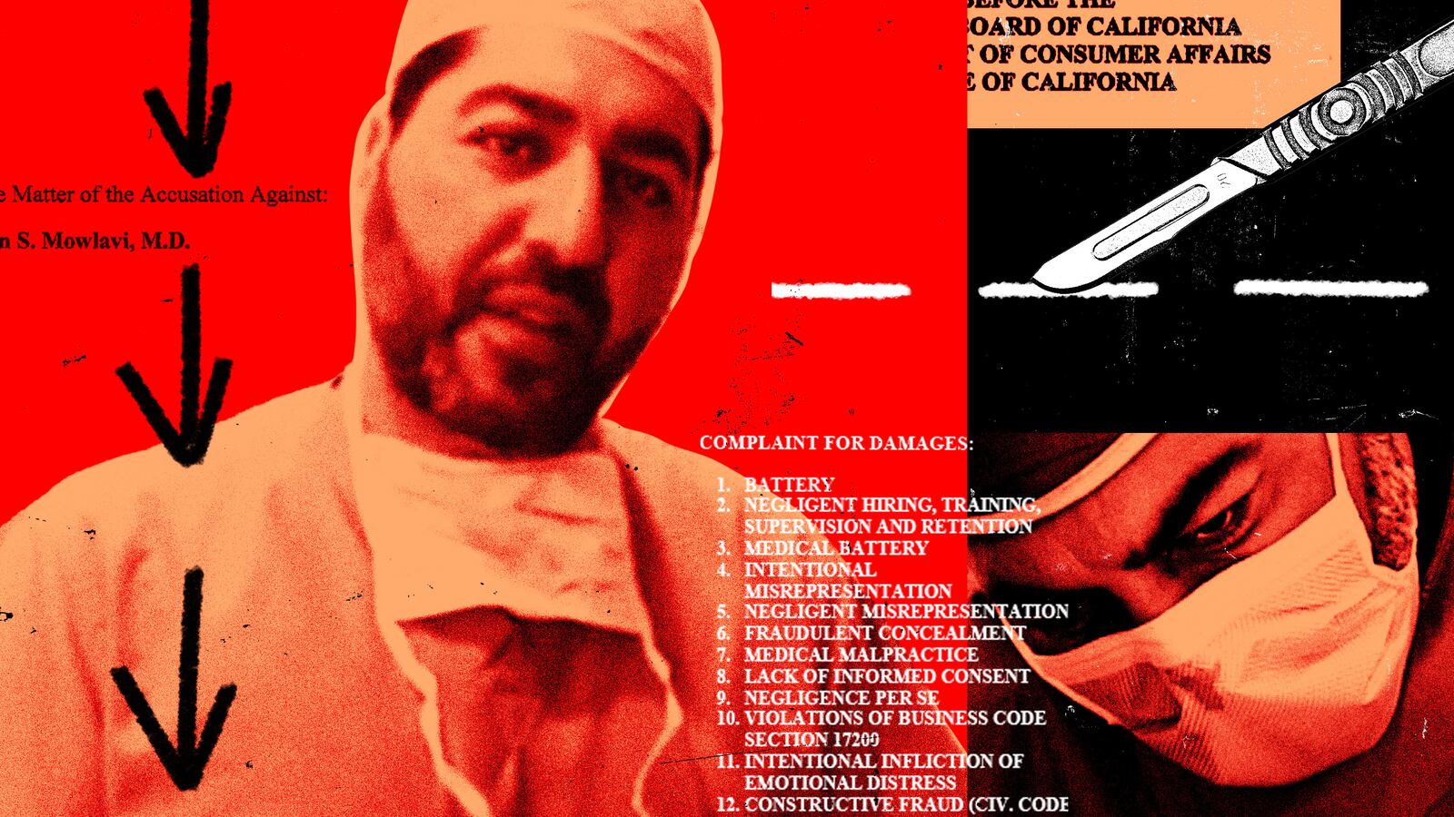 A photo illustration of Dr. Arian Mowlavi