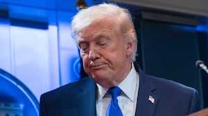 WASHINGTON, DC - FEBRUARY 20: U.S. President Donald Trump answers questions during a press briefing held at the White House February 20, 2026 in Washington, DC. The U.S. Supreme Court today ruled against Trump's use of emergency powers to implement international trade tariffs, a central portion of the administration's core economic policy.(Photo by Aaron Schwartz/Getty Images)