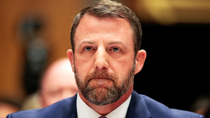 Sen. Markwayne Mullin, President Donald Trump's nominee to be Homeland Security secretary, tesifies before a Senate Homeland Security and Governmental Affairs Committee confirmation hearing on Capitol Hill in Washington, D.C., on March 18, 2026.