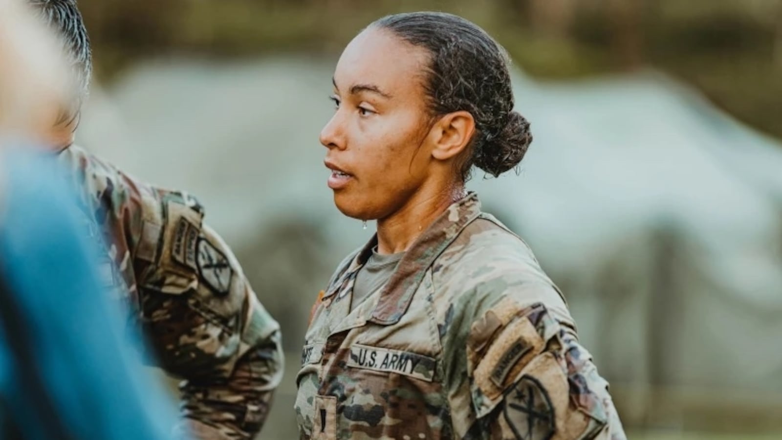 First Lt. Gabrielle White competes in the 2025 Best Ranger Competition.