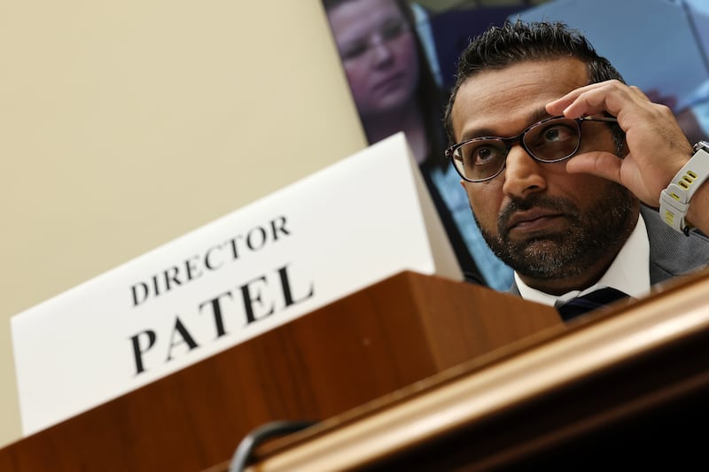 Federal Bureau of Investigation Director Kash Patel testifies before the House Judiciary Committee in the Rayburn House Office Building.
