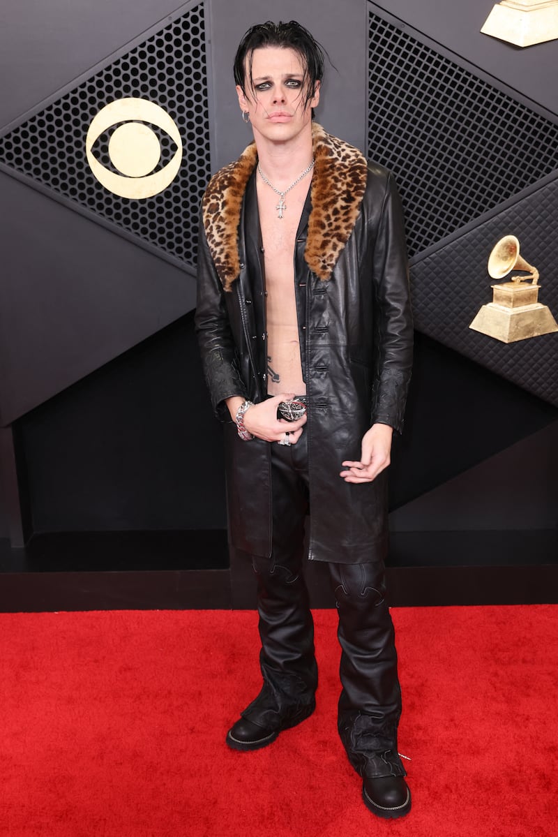 British singer songwriter YUNGBLUD arrives for the 68th Annual Grammy Awards at the Crypto.com Arena in Los Angeles on February 1, 2026.