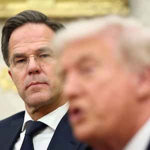 Mark Rutte and Donald Trump