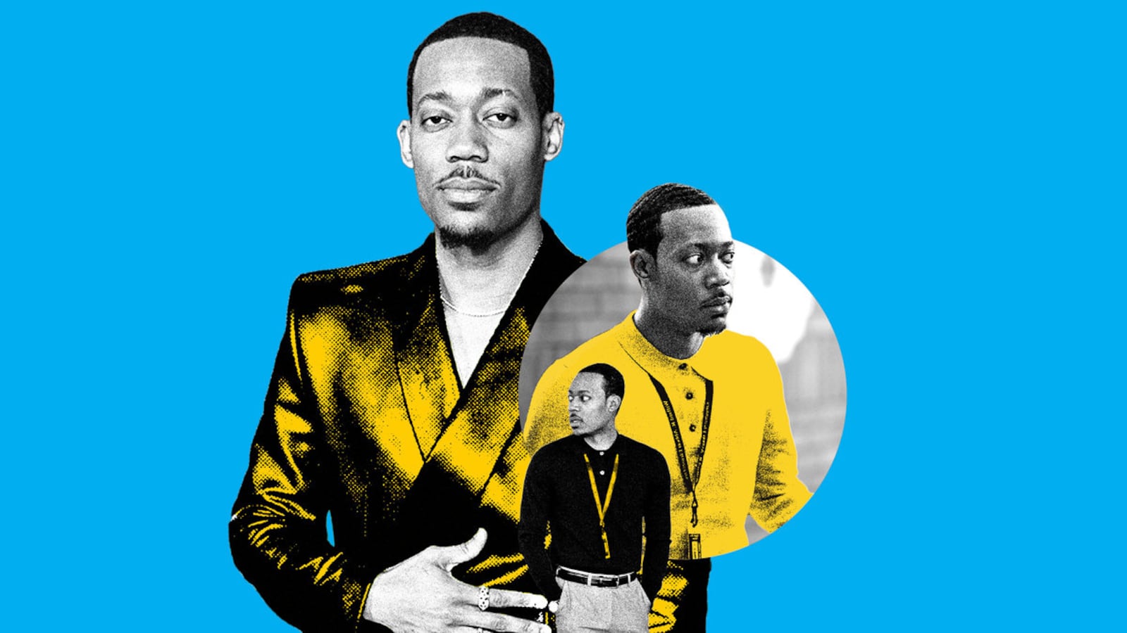 A photo illustration of Tyler James Williams in ‘Abbott Elementary’