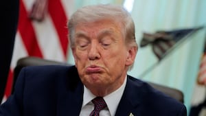 U.S. President Donald Trump reacts as he speaks during the signing ceremony for an executive order on mail ballots, in the Oval Office of the White House in Washington, D.C.