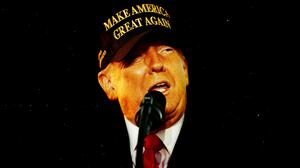 A photo illustration of Donald Trump.