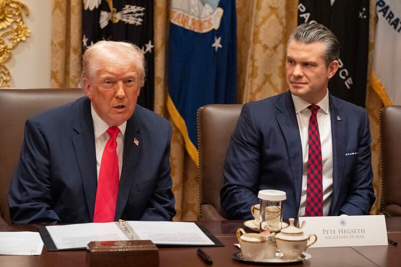 Trump has defended Hegseth amid multiple scandals in his short time in office.