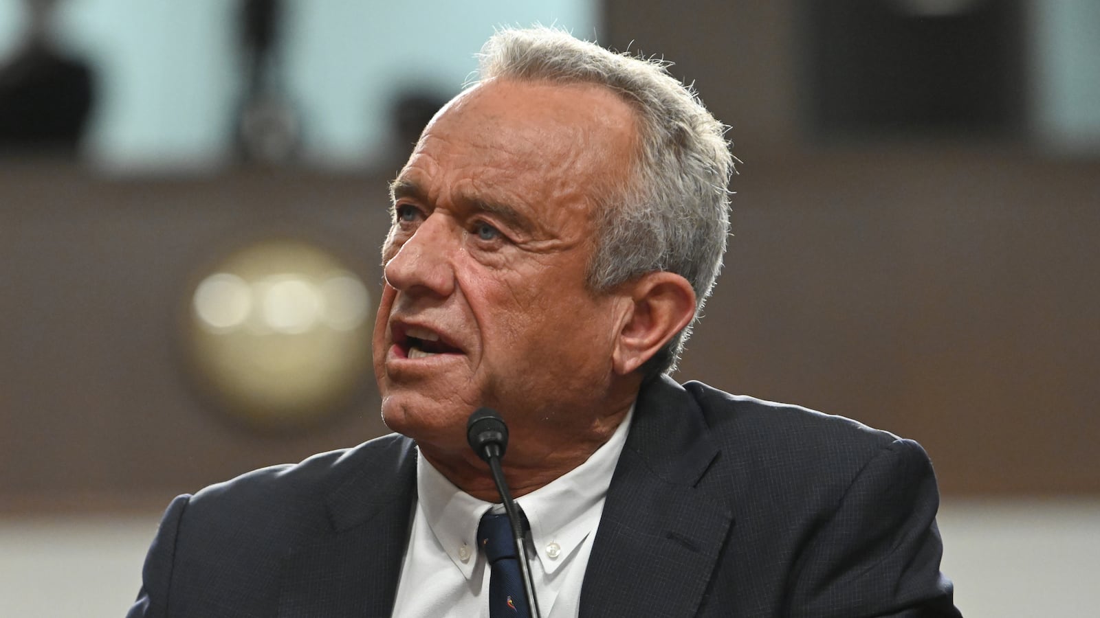 WASHINGTON, DC - JANUARY 29: U.S. Secretary of Health and Human Services nominee Robert F. Kennedy Jr. testifies during a Senate Finance Committee confirmation hearing at the Dirksen Senate Building on January 29, 2025 in Washington, DC. (Photo by Chen Mengtong/China News Service/VCG via Getty Images)
