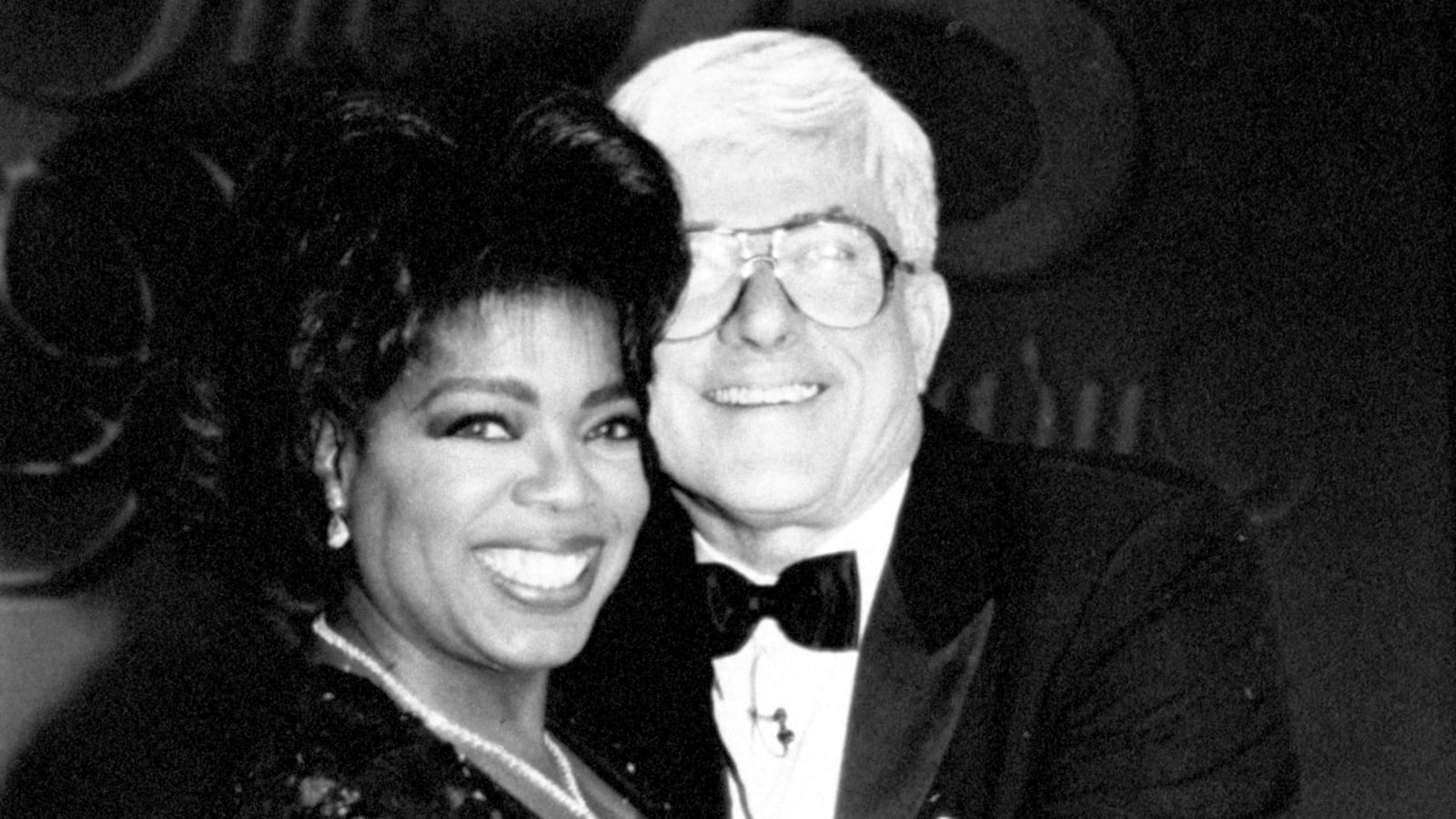 Oprah Winfrey and Phil Donahue in 1992.