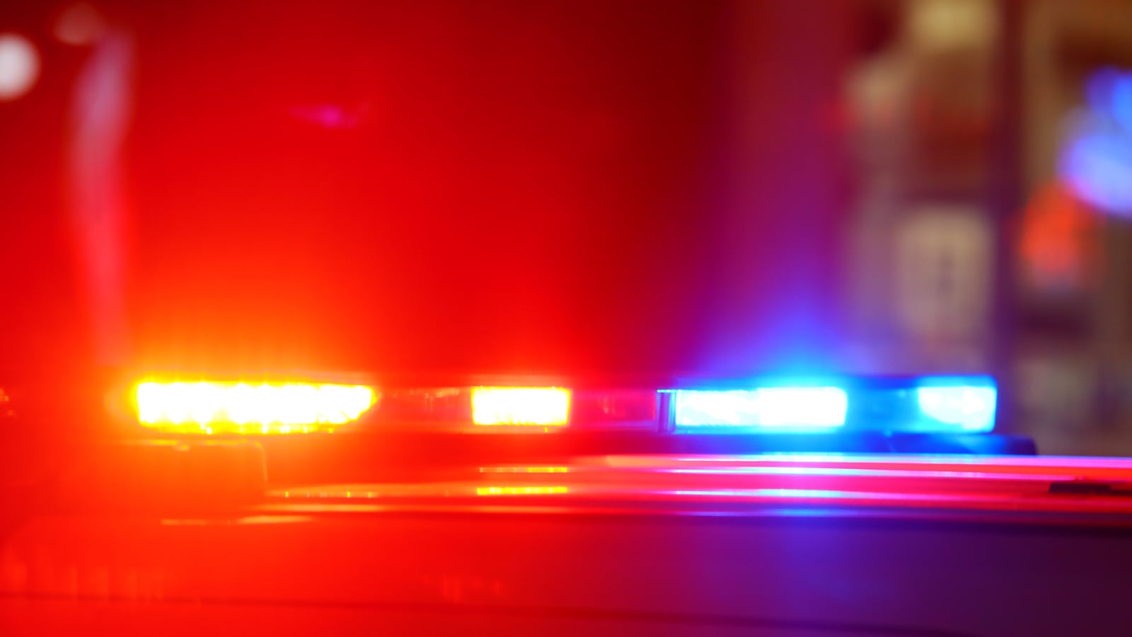 Flashing police lights