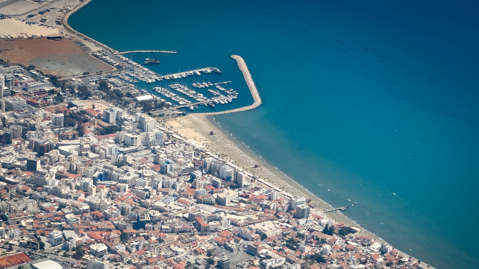 An aerial view of Larnaca, Cyprus, on May 18, 2026.