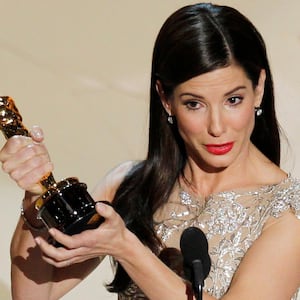 Sandra Bullock accepts her award for best actress for her role in “The Blind Side” during the 82nd Academy Awards in Hollywood, March 7, 2010.