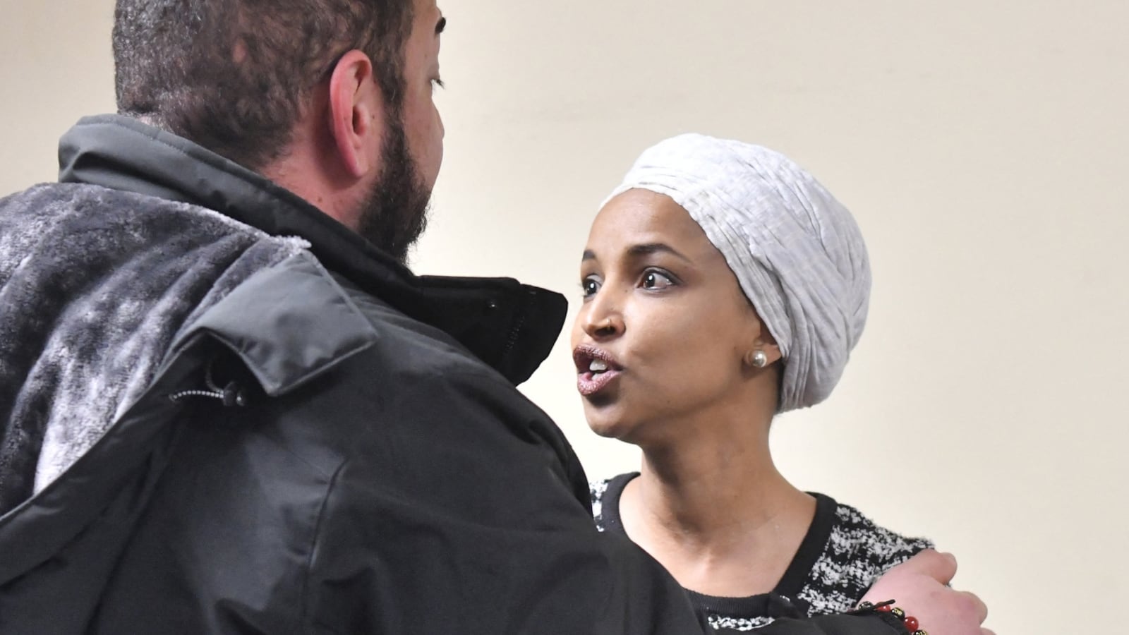 Omar resisted her security detail's recommendation that she leave the event immediately.