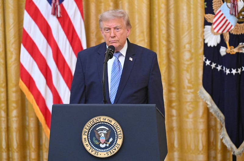 President Donald Trump speaks about election security during a primetime address from the East Room of the White House in Washington, D.C., on July 16, 2026, in which he stopped short of his unsubstantiated claims he won the 2020 election but demanded the passage of the SAVE America Act.