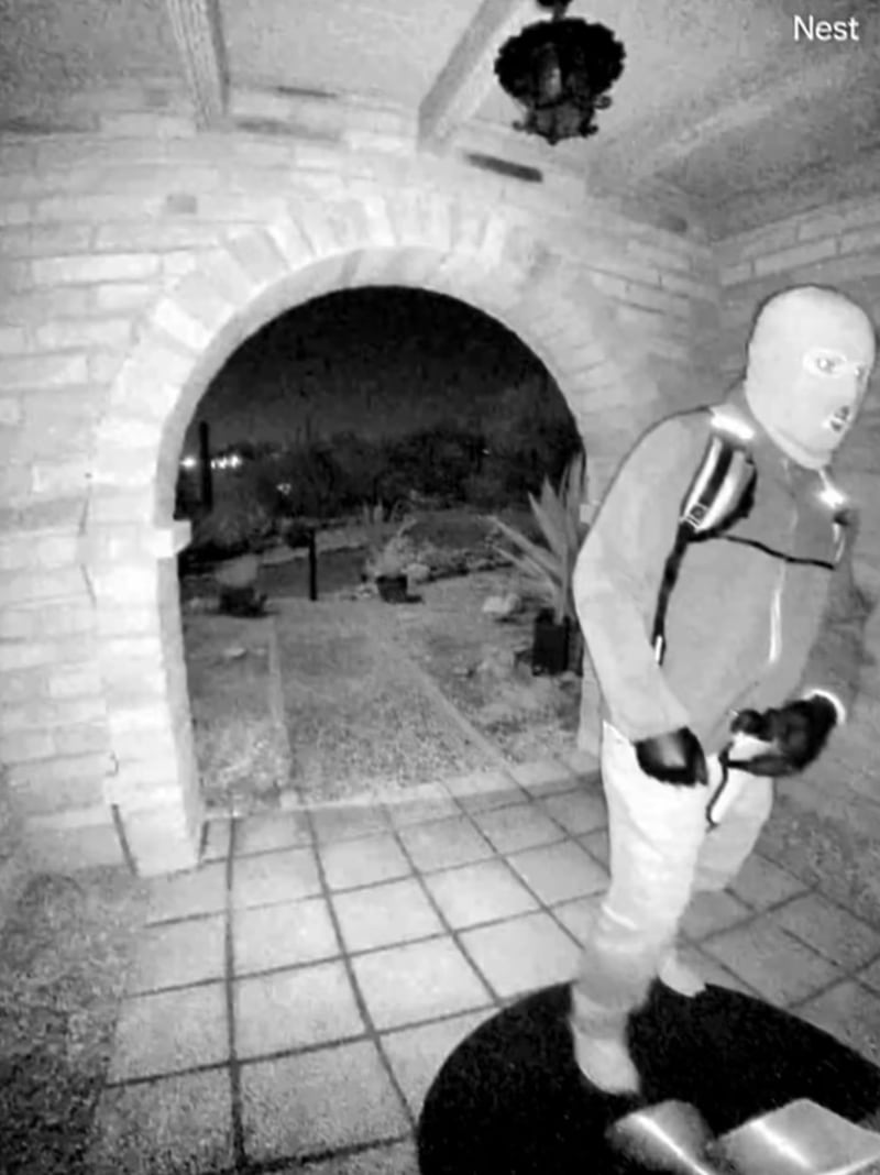 The FBI released doorbell camera images of an armed, masked man, that FBI Director Kash Patel said was taken the morning of her disappearance on Feb. 1.