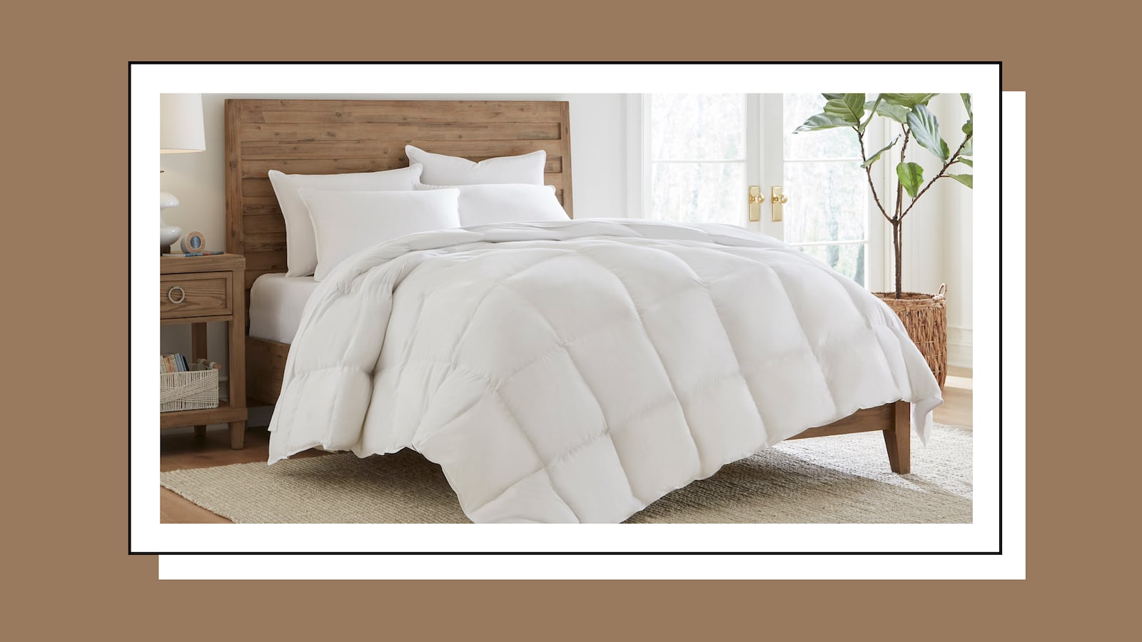 Pacific Coast Feather down comforter lifestyle image.