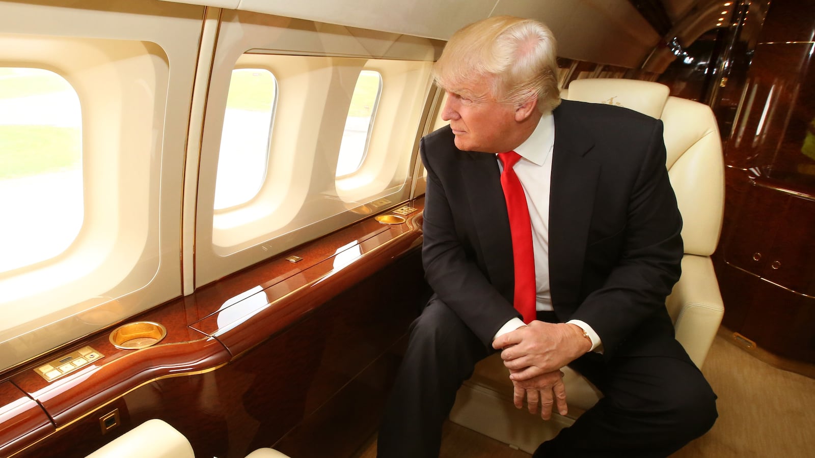 Trump on plane