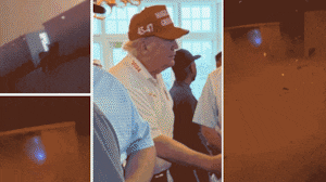 Donald Trump golfing and the Jordan air strikes.