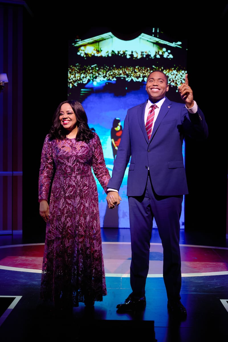 Shanice as Michelle Obama and T.J. Wilkins as Barack Obama in "44."