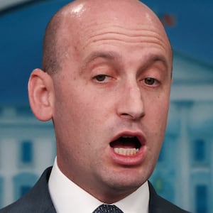 U.S. White House Deputy Chief of Staff Stephen Miller speaks to reporters during a press briefing at the White House in Washington, D.C., U.S., May 1, 2025. REUTERS/Evelyn Hockstein
