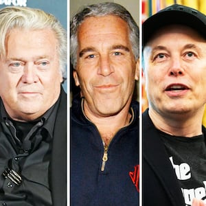 Steve Bannon, Jeffrey Epstein, and Elon Musk.