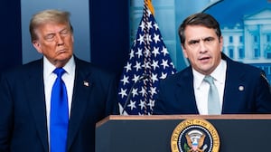 WASHINGTON, DC June 27: United States Deputy Attorney General Todd Blanche during a press briefing with US President Donald Trump and United States Attorney General Pam Bondi in the James S. Brady Press Briefing Room at the White House on Friday June 27, 2025. (Photo by Demetrius Freeman/The Washington Post via Getty Images)