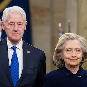 Former President Bill Clinton and former US Secretary of State Hillary Clinton arrive prior to the inauguration of President-elect Donald Trump at the United States Capitol on January 20, 2025 in Washington, DC. Donald Trump takes office for his second term as the 47th President of the United States.