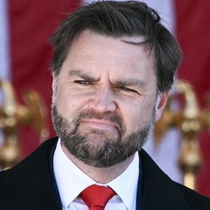 US Vice President JD Vance speaks during a Veterans Day ceremony at Arlington National Cemetery in Arlington, Virginia on November 11, 2025.