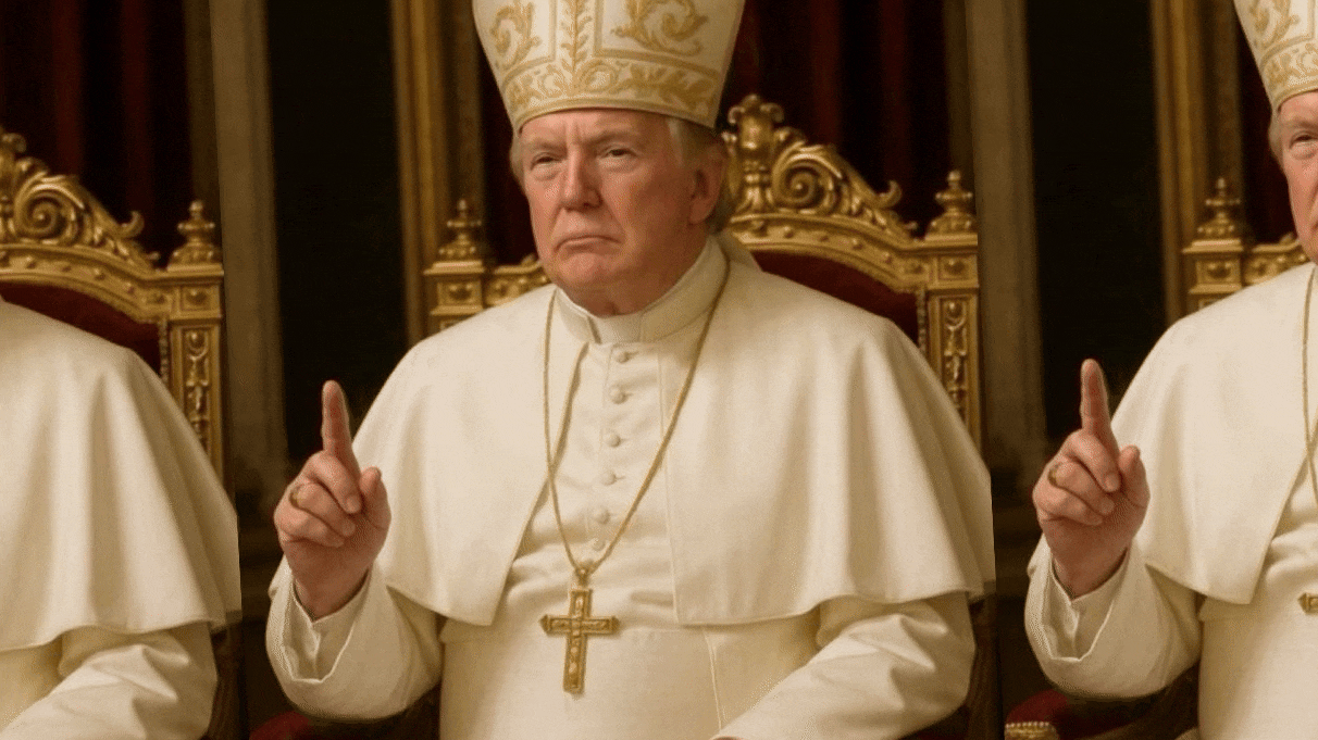 MAGA outrage to Trump's Pope Truth Social post.