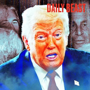 A photo illustration of Donald Trump and Jeffrey Epstein.