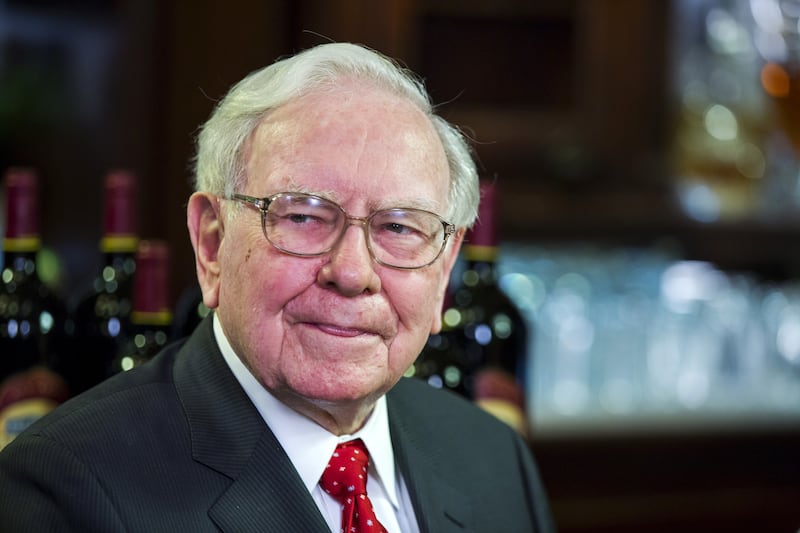 Warren Buffett, Chairman, CEO and largest shareholder of Berkshire Hathaway takes part in interviews before a fundraising luncheon for the nonprofit Glide Foundation in New York September 8, 2015.