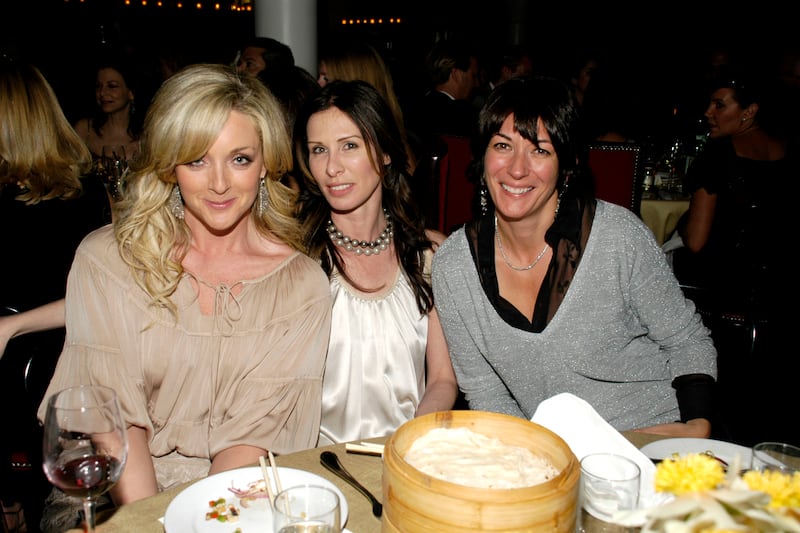 Jane Krakowski, Carole Radziwill and Ghislaine Maxwell attend Nicole Miller's 25th Anniversary honoring Riverkeeper at Chinatown Brasserie on April 24, 2007.
