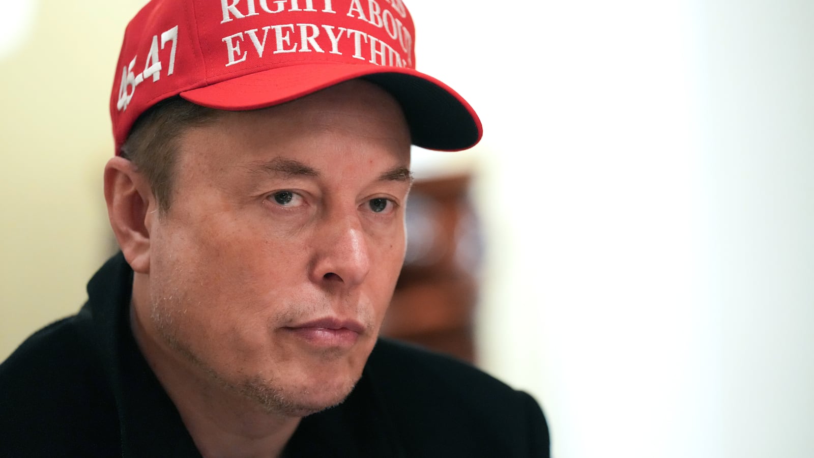 Elon Musk attends a cabinet meeting held by President Donald Trump at the White House on March 24, 2025 in Washington, DC.