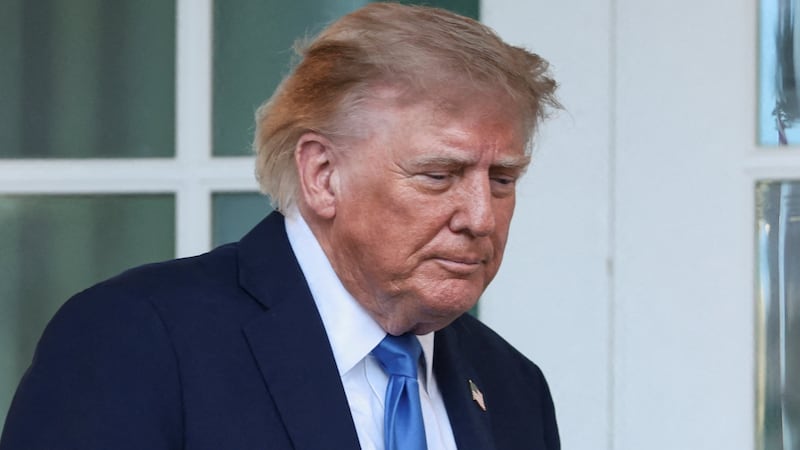 U.S. President Donald Trump walks to attend a dinner in the Rose Garden at the White House in Washington, D.C., U.S., September 2, 2026.