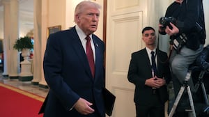 WASHINGTON, DC - FEBRUARY 11: U.S. President Donald Trump arrives for an event on the use of coal in the East Room of the White House on February 11, 2026 in Washington, DC. The lobby group Washington Coal Club awarded Trump the "Undisputed Champion of Coal" award. Trump is also expected to sign an executive order directing the Defense Department to buy electricity from coal-fired power plants. (Photo by Anna Moneymaker/Getty Images)