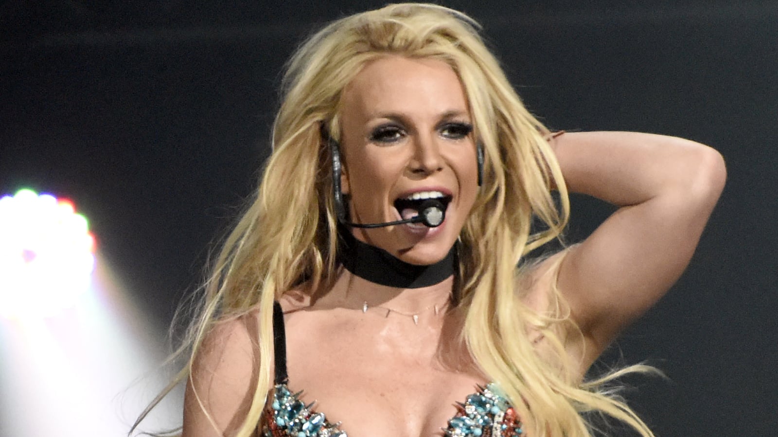 Britney Spears performing on stage