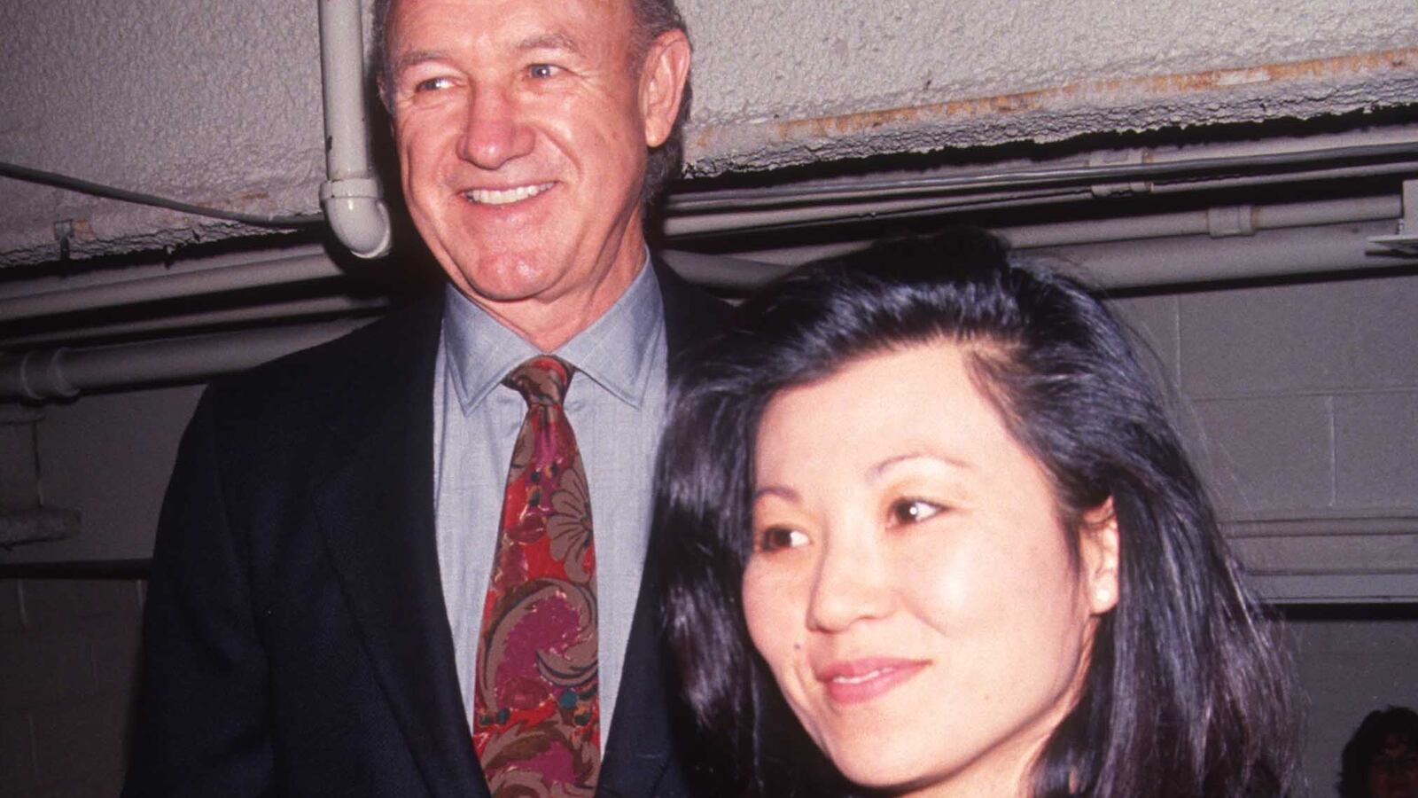 Married American couple, actor Gene Hackman and Classical musician Betsy Arakawa, attend the DW Griffith Awards at the Equitable Center, New York, New York, February 24, 1992. (Photo by Ron Galella, Ltd./Ron Galella Collection via Getty Images)
