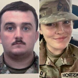 National Guard Members Andrew Wolfe and Sarah Beckstrom