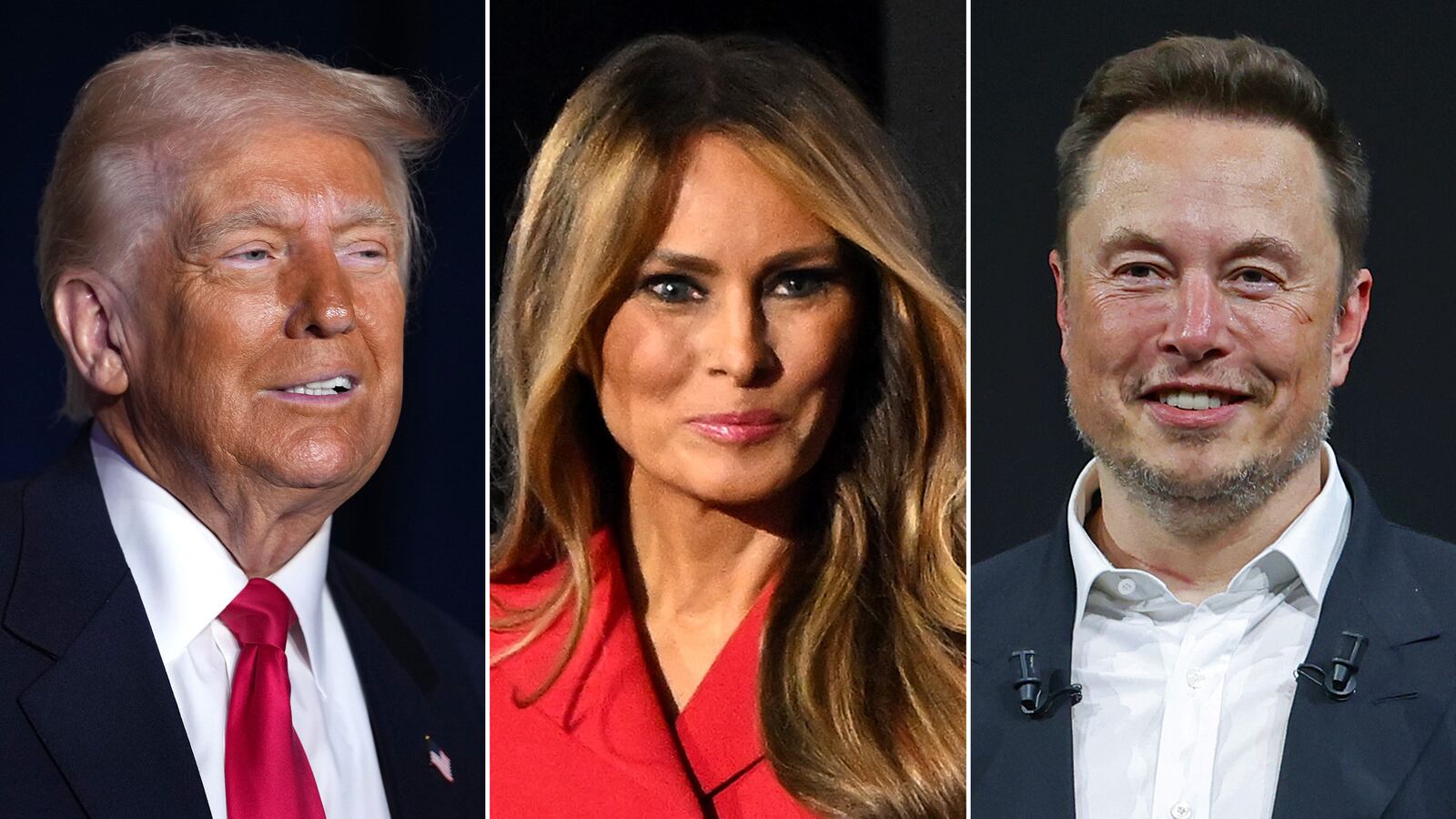 Donald Trump, Melania Trump and Elon Musk