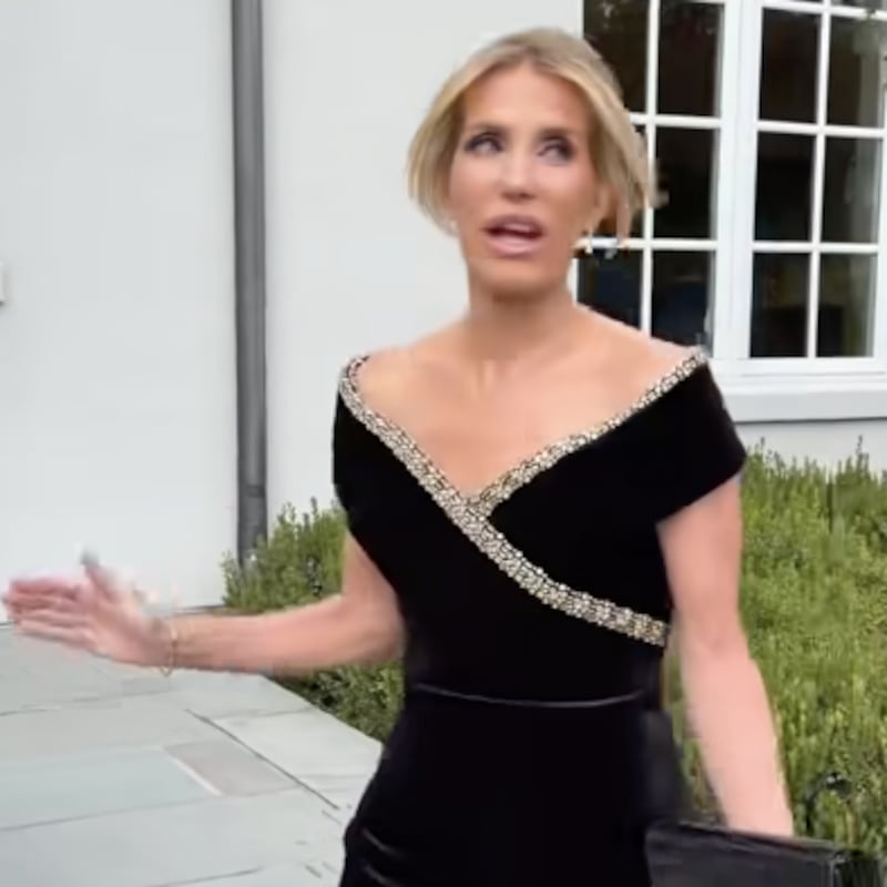 A dressed up Laura Ingraham heads out to the Xi Jingping state dinner at the White House Thursday.