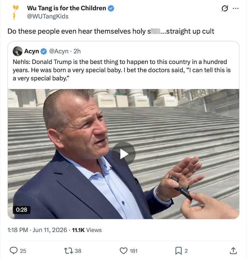 Nehls was accused of being in a "cult."