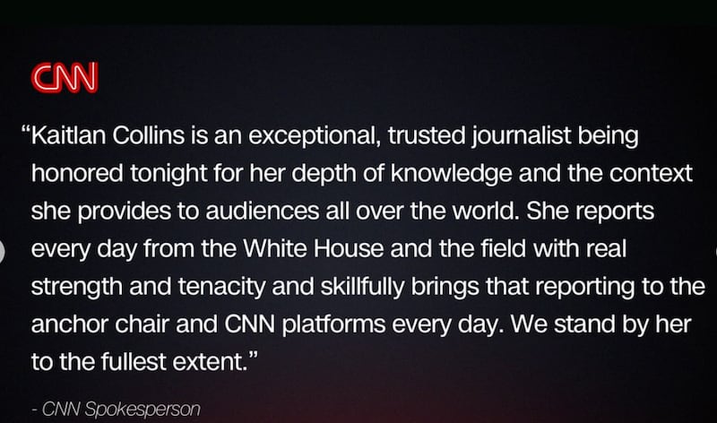 CNN issues statement in support of Kaitlan Collins.