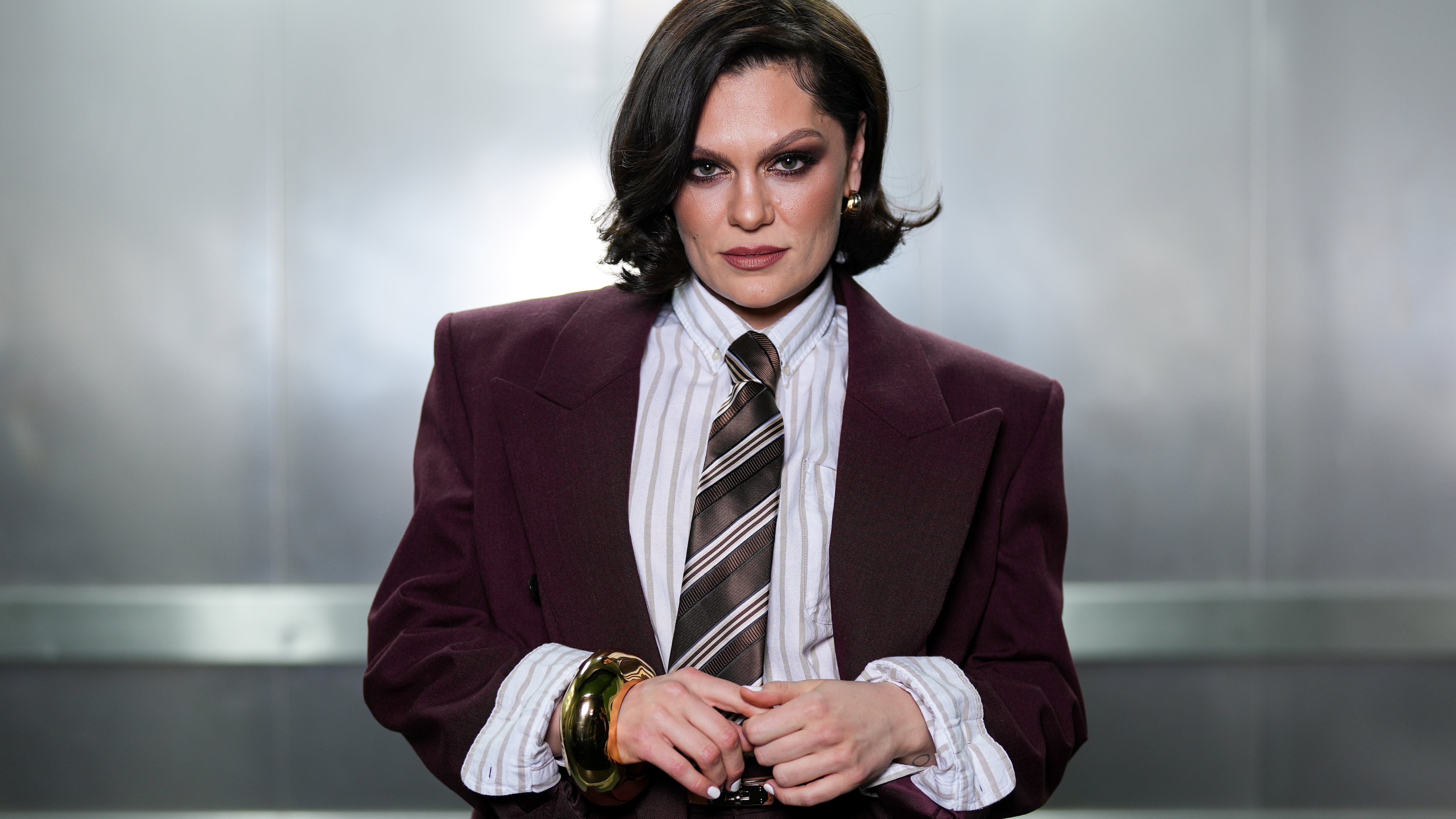 Jessie J poses backstage at the 2025 BAFTA Television Awards at Royal Festival Hall on May 11, 2025 in London.