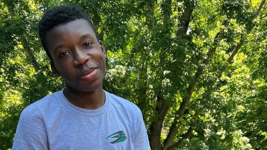 Ralph Yarl, a Black 16-year-old who was shot and wounded by a homeowner after mistakenly going to the wrong house to pick up his siblings, poses in this picture obtained from social media.